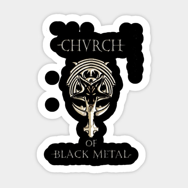 Church of Black Metal Sticker by OsloBlack